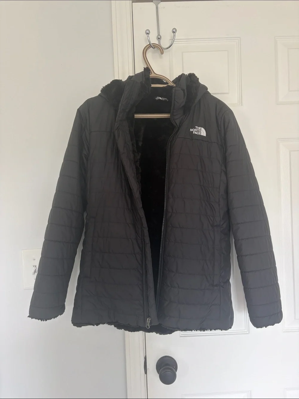 The North Face Black Quilted Hooded Puffer Jacket